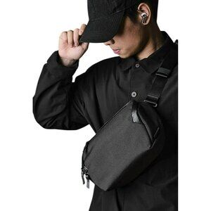 Compact Black Crossbody Sling Bag for Men